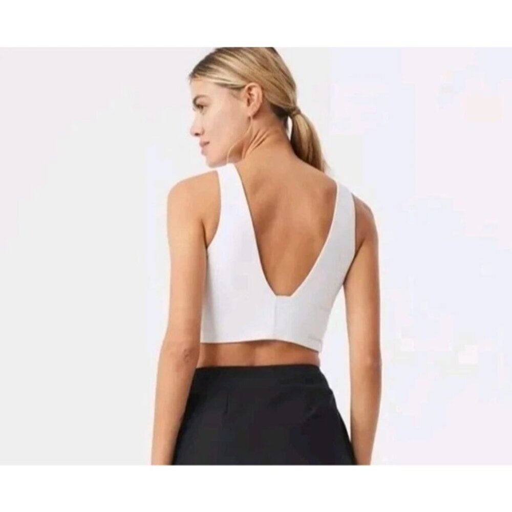 Outdoor Voices Venus Crop Top Sports Bra White Medium Athletic Gym Yoga Pilates